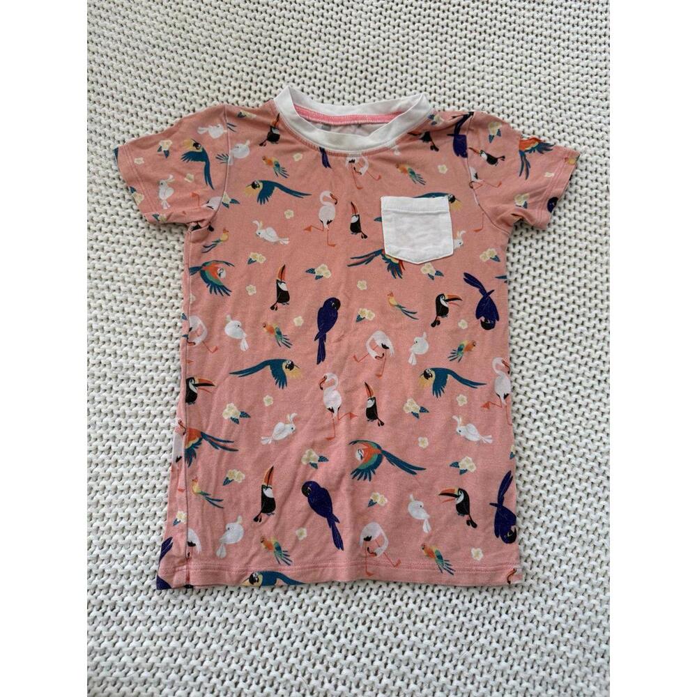 Blue poppy pocket t shirt birds of paradise 2t